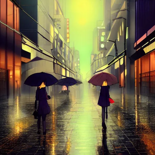 Cute Anime Girl in Rain by NWAwalrus on DeviantArt