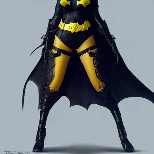 Image similar to batgirl as 2B nier automata, concept art, trending in artstation, artstationHD, artstationHQ, highly detailed, 4k