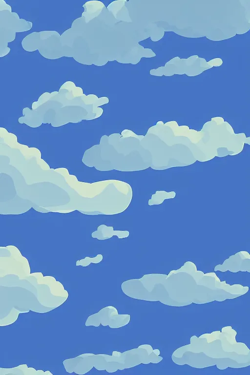 Prompt: vector clouds blue sky. ArtStation.