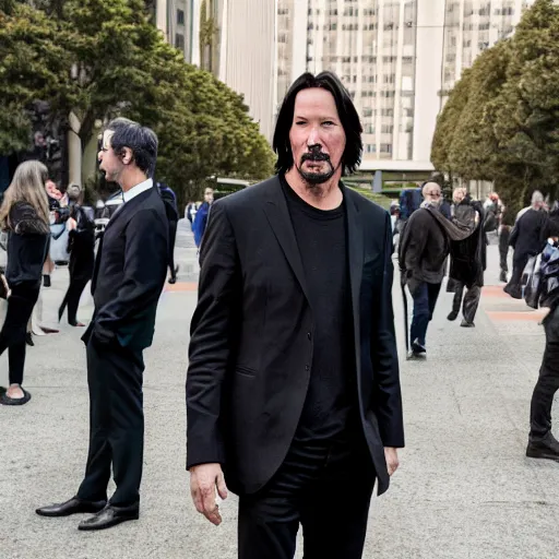 Prompt: ten keanu reeves standing in a row, highly detailed, extremely high quality, hd, 4 k, 8 k, professional photographer, 4 0 mp, lifelike, top - rated, award winning, realistic, detailed lighting, detailed shadows, sharp, no blur, edited, corrected, trending