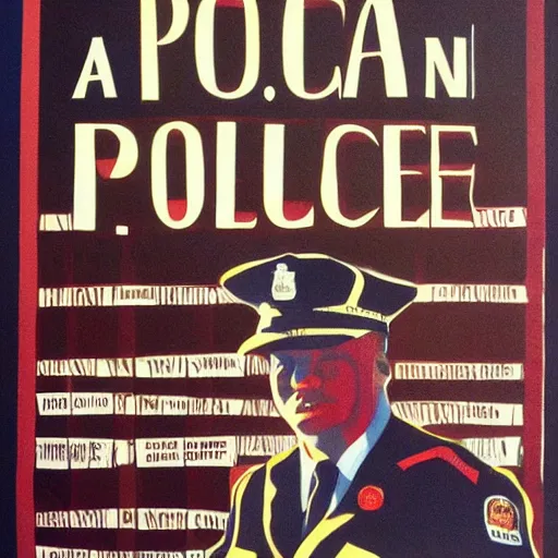 Image similar to a poster that says police