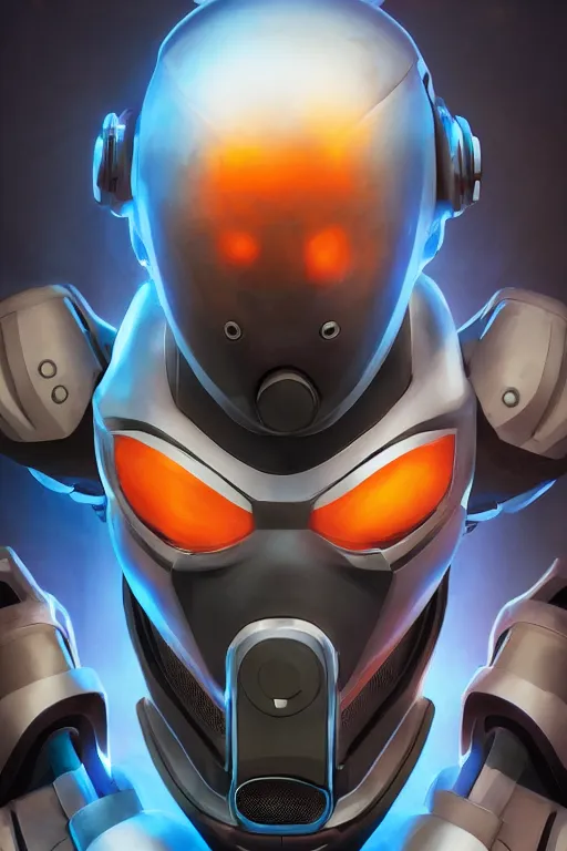 Image similar to epic mask helmet robot ninja portrait stylized as fornite style game design fanart by concept artist gervasio canda, behance hd by jesper ejsing, by rhads, makoto shinkai and lois van baarle, ilya kuvshinov, rossdraws global illumination radiating a glowing aura global illumination ray tracing hdr render in unreal engine 5