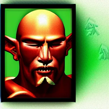 Image similar to zportre of an adhd psychonautistic trader in shape of zen devil, digital painting, highly detailed