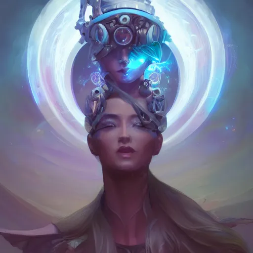 Prompt: portrait of a beautiful cybernetic emanation, by pete mohrbacher and artgerm and wlop, digital art, highly detailed, intricate, fantasy, mystical, Trending on Artstation HQ, deviantart, unreal engine, 4K UHD image