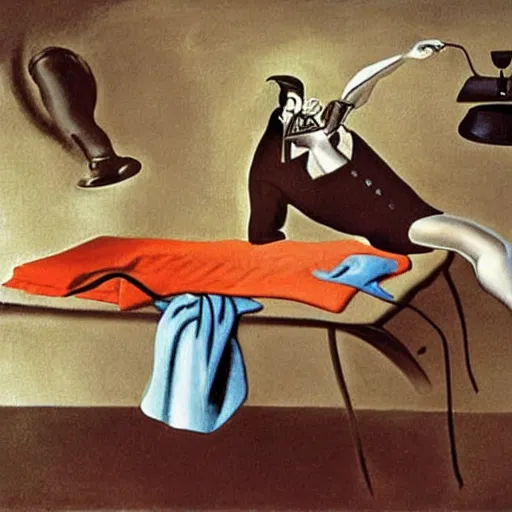 Prompt: dali painting the persistence of memory with cellphones instead of clocks