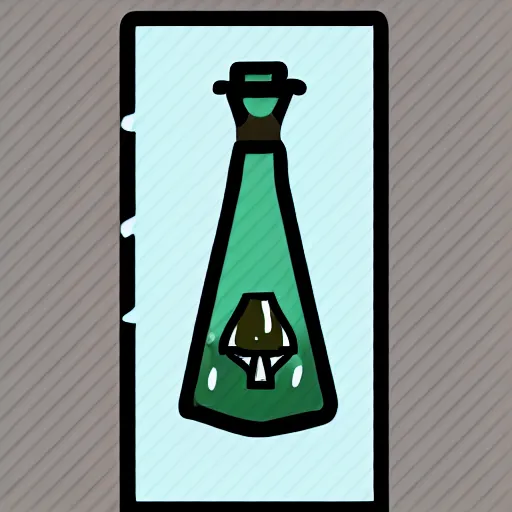 Prompt: an icon of a potion bottle, rpg, digital art, skyrim, final-fantasy