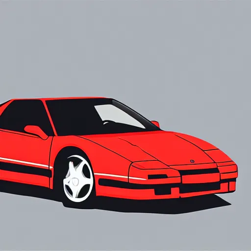 Prompt: acura nsx 1991, Stephen Bliss, gta style, highly detailed, vector style art