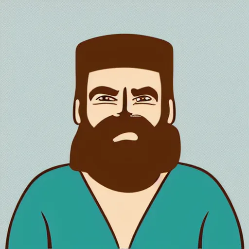 Image similar to bearded man holding bowl gouge, vector art