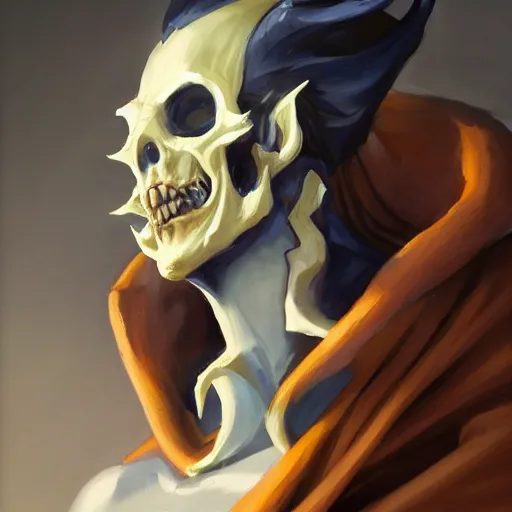 Prompt: greg manchess portrait painting of ainz ooal gown aka overloard overwatch character, medium shot, asymmetrical, profile picture, organic painting, sunny day, matte painting, bold shapes, hard edges, street art, trending on artstation, by huang guangjian and gil elvgren and sachin teng