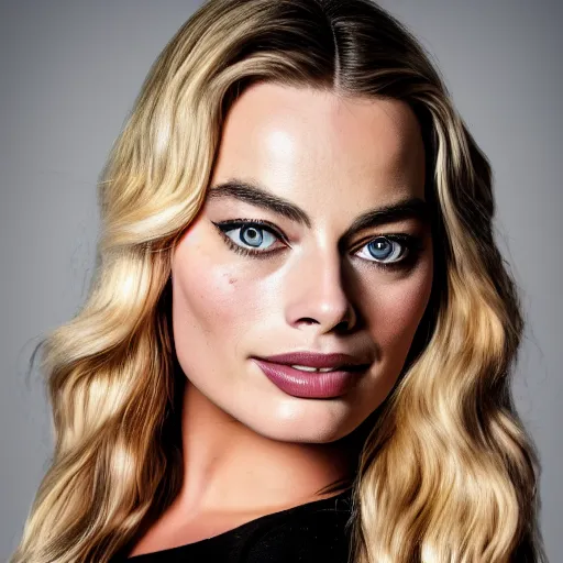 Prompt: margot robbie portrait, 8k resolution