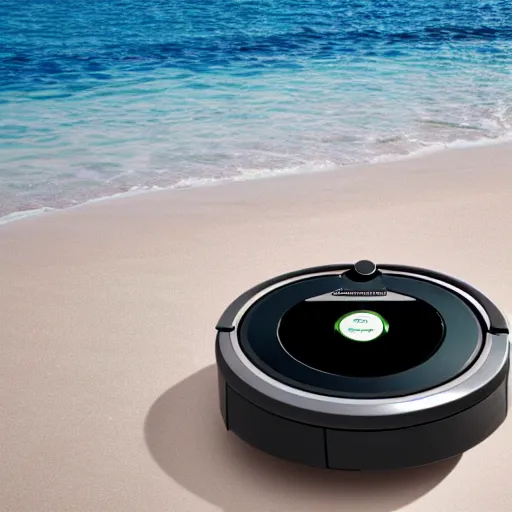 Prompt: a roomba in the ocean