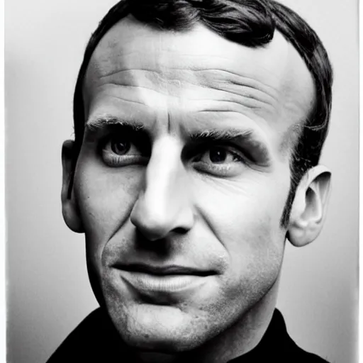 Image similar to Emmanuel Macron as a WW2 soldier, bruised, tired, vintage, grainy, black & white