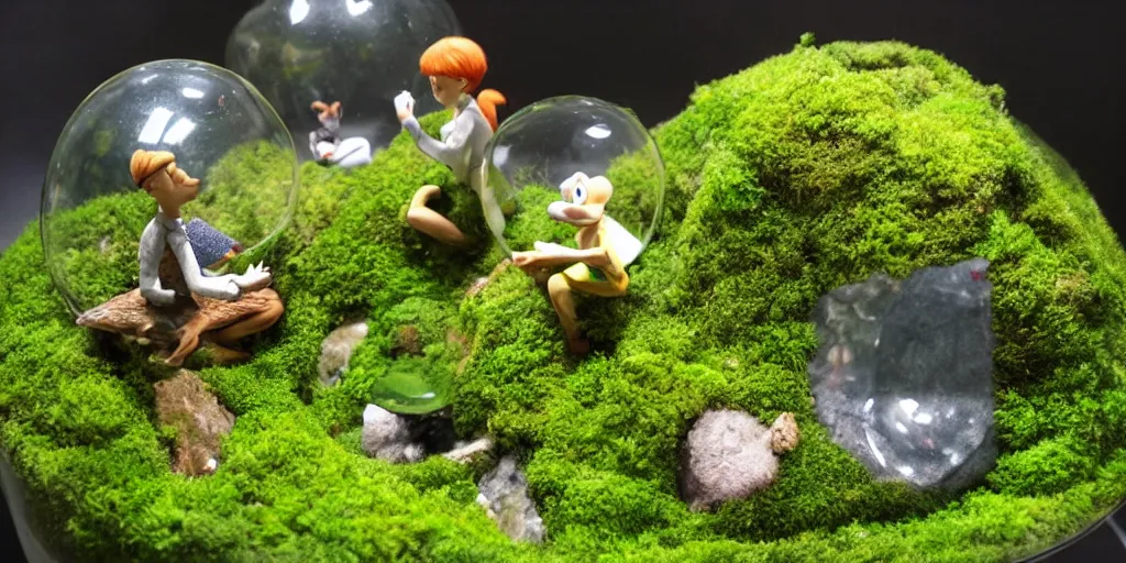 Image similar to moss terrarium, by disney animation