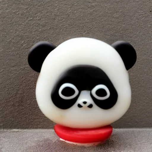 Prompt: photo of panda popsicle
