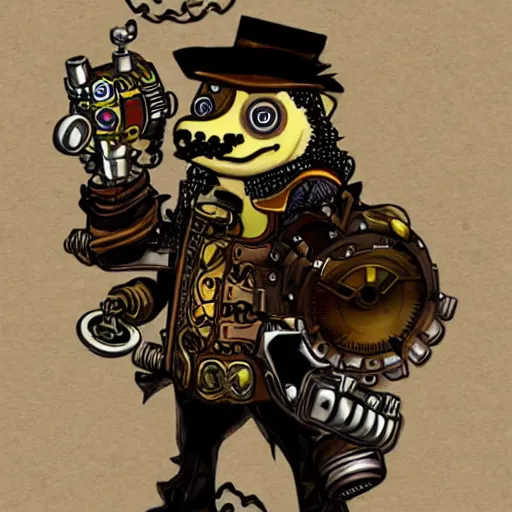 Prompt: steampunk bowser