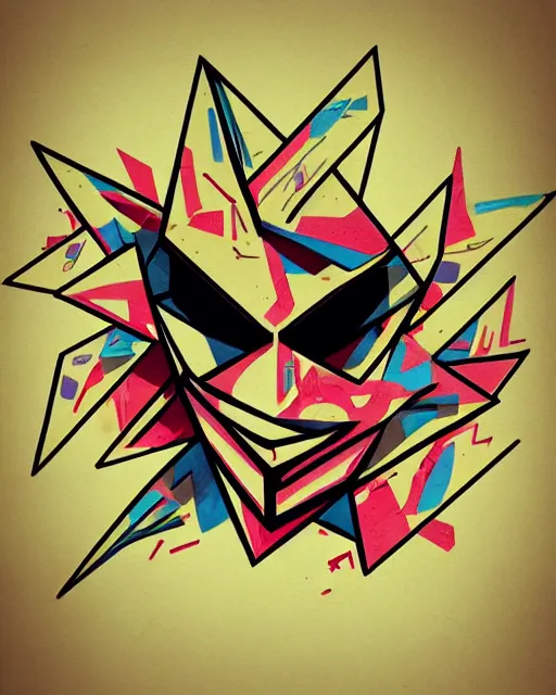 Image similar to graffiti, shards of time, illustration, highly detailed, simple, no jagged lines, smooth, artstation, artwork by obey