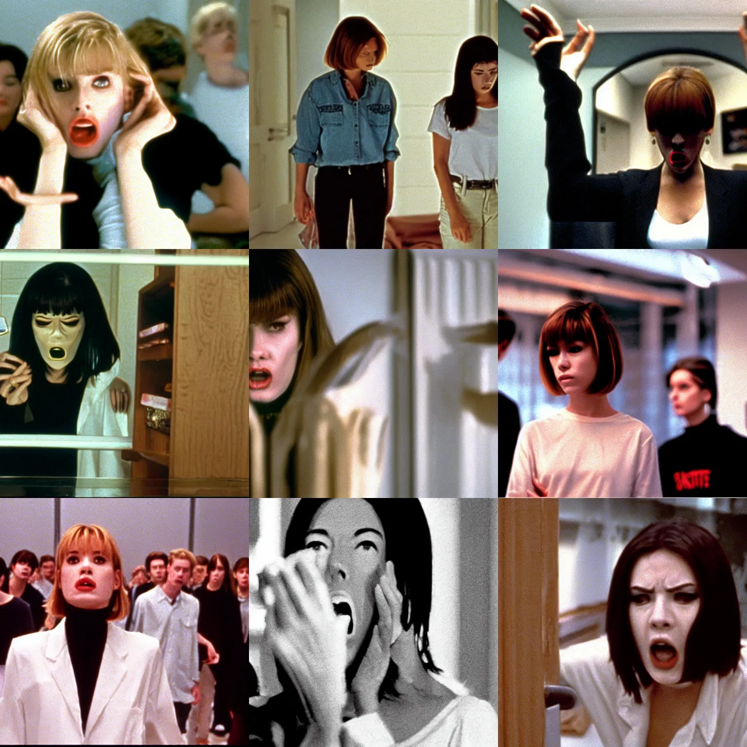 Prompt: a film still from scream ( 1 9 9 6 )