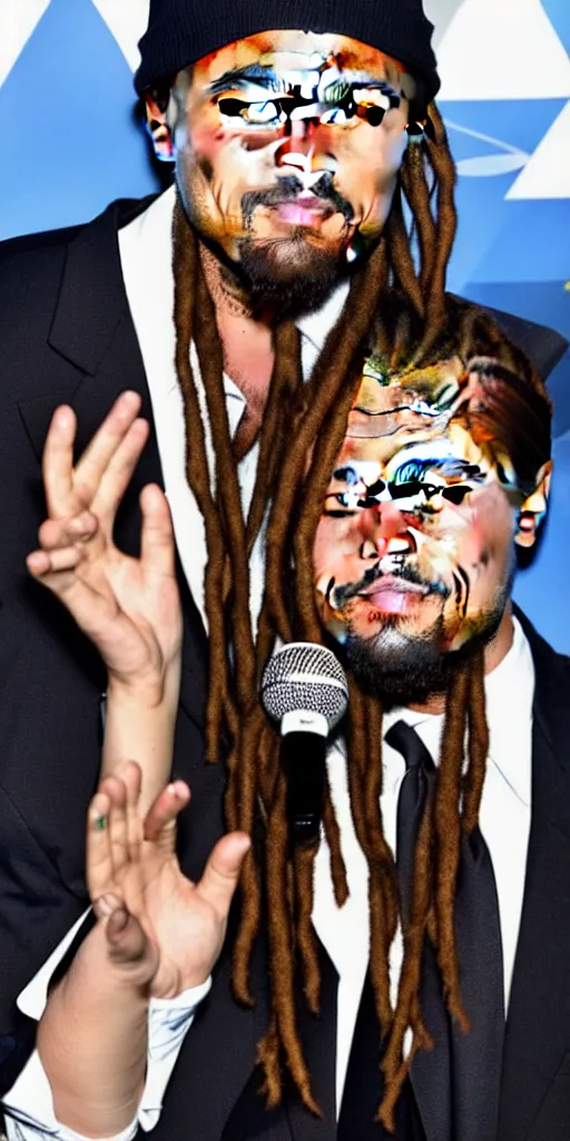 Image similar to rastafarian leonardo dicaprio