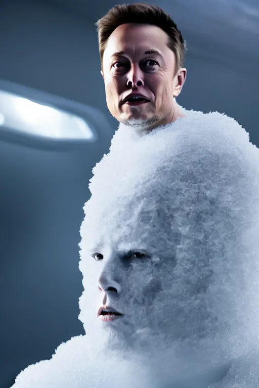 Prompt: 4 k film still, elon musk as iceman, 2 6 mm