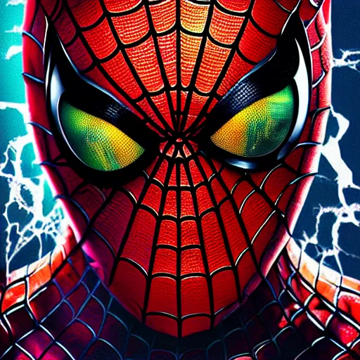 Image similar to a portrait of spiderman as a zombie highly detailed, digital photo, hdri, by christopher bretz and john carpenter, vivid colors, high contrast, 8 k resolution, intricate, photorealistic, smooth, psychedelic color scheme, concept art, award winning, cg society contest winner