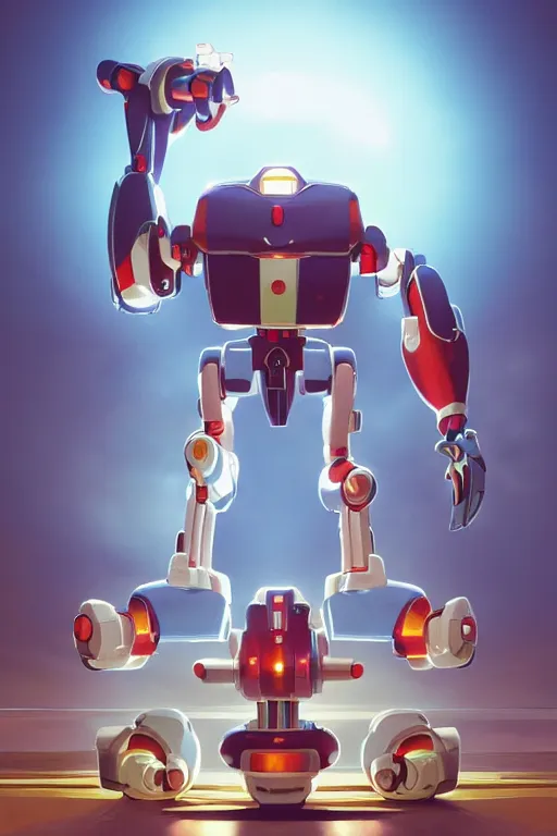 Image similar to metabots medabots medarotto medarot robot, behance hd by jesper ejsing, by rhads, makoto shinkai and lois van baarle, ilya kuvshinov, rossdraws global illumination ray tracing hdr radiating a glowing aura