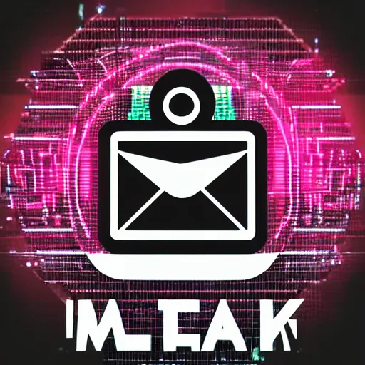 Image similar to email cyberpunk, icon, detailed