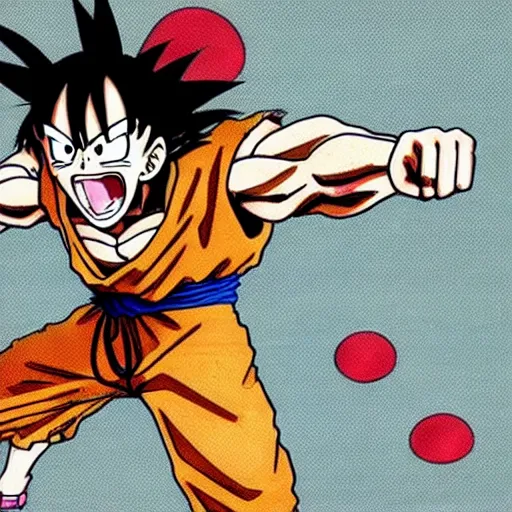 Image similar to a still of luffy in dragon ball z 1 9 8 7, detailed, by akira toriyama, digital anime art