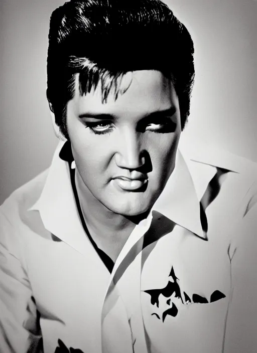 Image similar to photo closeup portrait of superstar elvis presley by pascal rostain