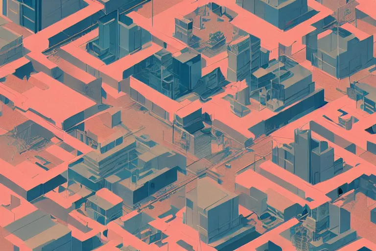 Image similar to Isometric traditional japanese city, volumetrics, 3d render, octane render, trending on artstation, digital art, by Conrad Roset