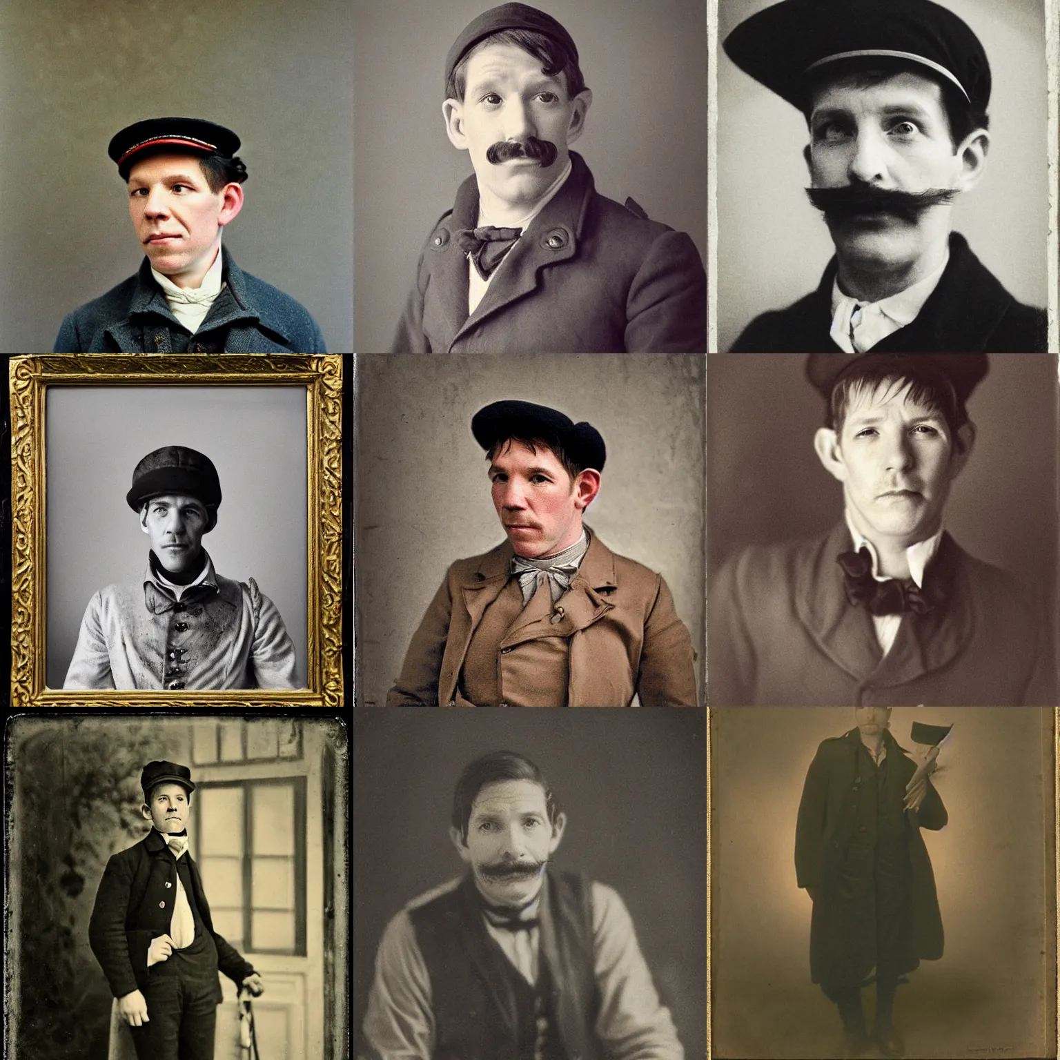 Prompt: thirty years old lee evans ( without beard, without mustache ) as a ( ( sad ) ), ( ( whimsical ) ) 1 9 th century eastern european postman without bead and without mustache. detailed soft focus interesting lights, portrait by nancy ekholm burkert