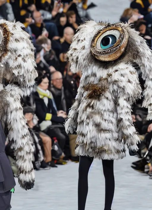 Image similar to hyperrealistic and heavy detailed moncler runway show of minions, leica sl 2 5 0 mm, vivid color, high quality, high textured, real life