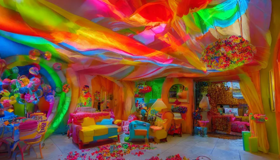 Prompt: House made of candy ,god rays, incredible lighting, 4k photography award winning,