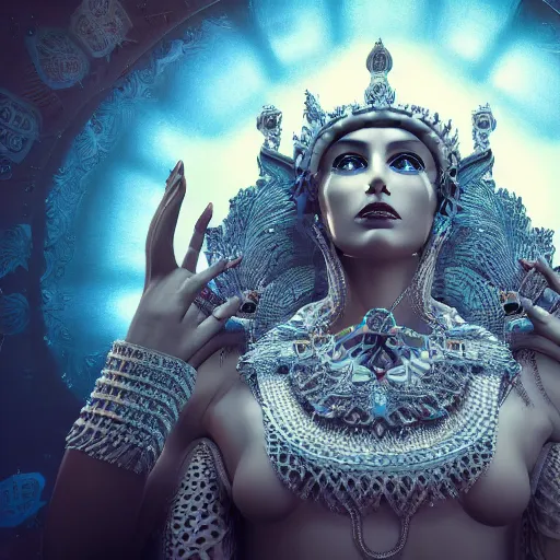 Prompt: queen of gods, 4 k, intricate, jaw dropping, gorgeous, surreal, octane render