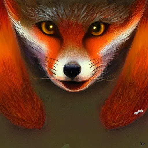 Prompt: 🦊 🐾, fox paw, underside, digital art