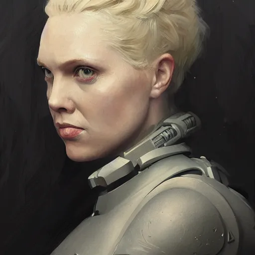 Prompt: portrait of a woman by greg rutkowski, she looks like gwendoline christie, wearing the tactical gear of the corellian confederation, star wars expanded universe, he is about 3 0 years old, highly detailed portrait, digital painting, artstation, concept art, smooth, sharp foccus ilustration, artstation hq