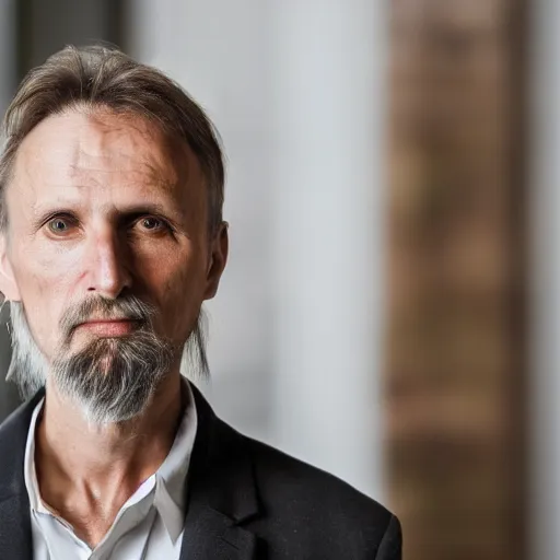 Image similar to photo of jurgen schmidhuber, godfather of all ai, all - powerful being