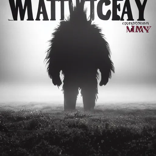 Prompt: cinematic photo of a tall creature looming over a military camp, fog, army, magazine cover