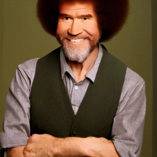 Prompt: bob ross with bangs