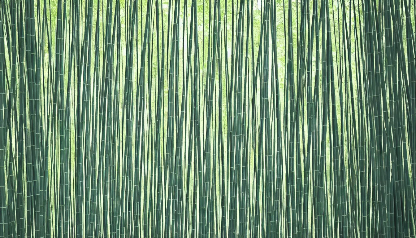 Prompt: bamboo forest minimalist line drawings