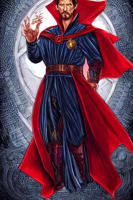 Image similar to Portrait of Todd Howard as Doctor Strange, highly detailed, marvel comics, dark, intricate, highly detailed, smooth, artstation, digital illustration