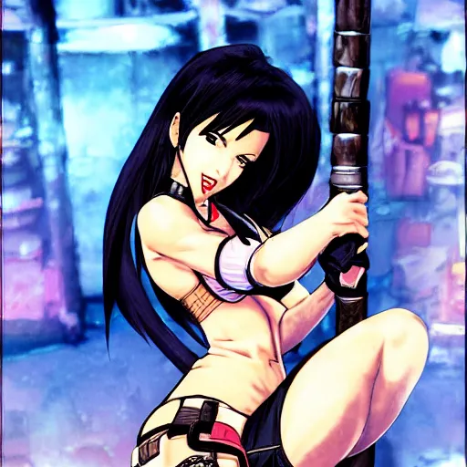 Image similar to tifa lockheart in her bar by masamune shirow