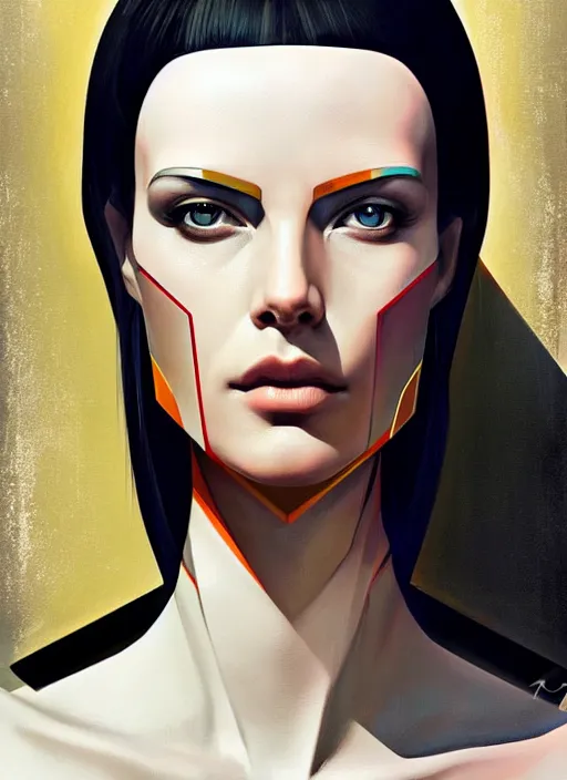 Prompt: symmetry!! portrait of female android, symmetry, intricate, elegant, highly detailed, smooth, sharp focus, concept art, digital painting, illustration, artstation, by fra angelico, sandra chevrier and greg ruthkowski