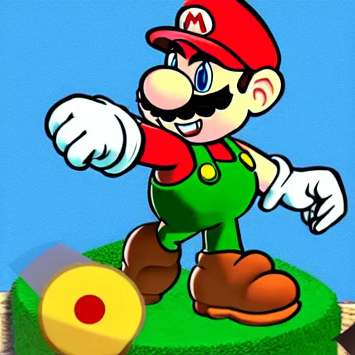 Image similar to Mario in Cuphead