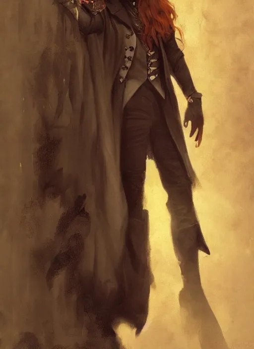 Prompt: portrait painting of the vampire lestat in paris, muscular male, long hair! long coat, elegant rugged handsome unreal render cinematic lighting art 1 8 9 0 period drama by bussiere rutkowski andreas rocha