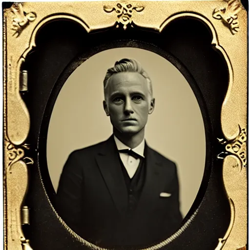 Image similar to photography of roger sterling tintype, deregoue