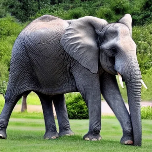 Prompt: elephant with multiple trunks