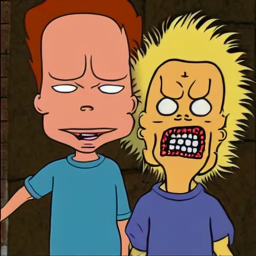 Prompt: Beavis and Butthead as Chucky