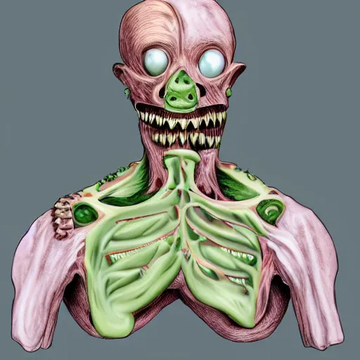 Prompt: I have no mouth and I must scream. Body horror