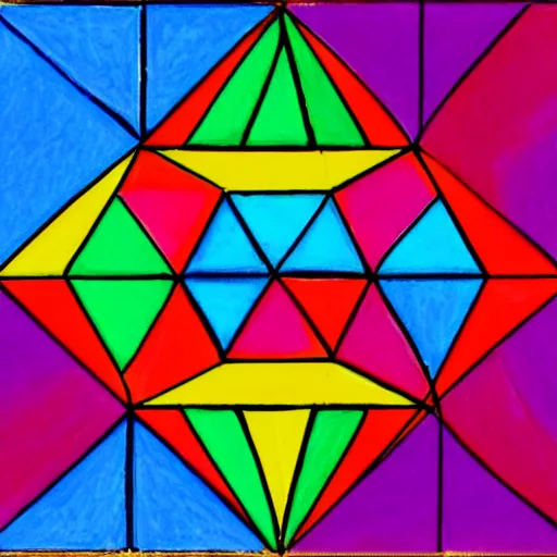 Image similar to abstract colorful platonic solids, sacred geometry