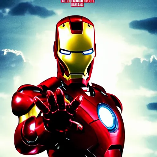 Prompt: Samuel L. Jackson as Iron Man, movie poster.